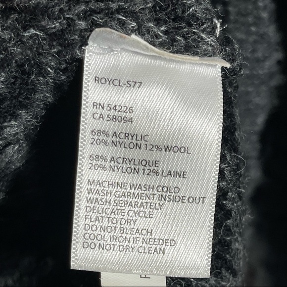 ROYAL Robbins Autumn Rose Cardigan Women’s Sz S Dark Gray & Black Jacquard - Picture 8 of 11